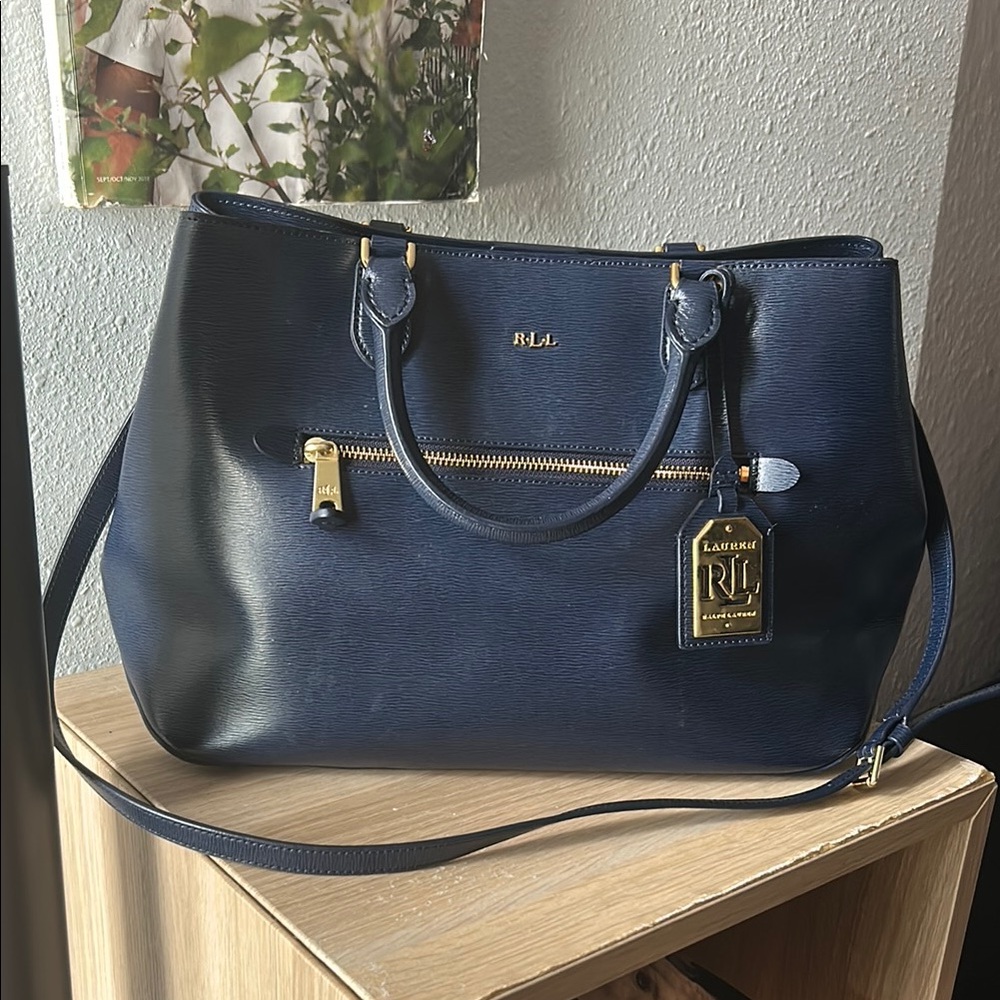 Ralph Lauren Women's Newbury Sabine Satchel - Navy